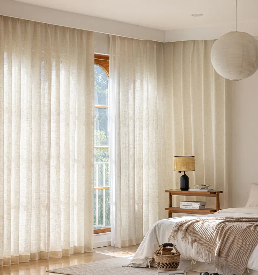 Amelia Solid Texture Cotton Curtains