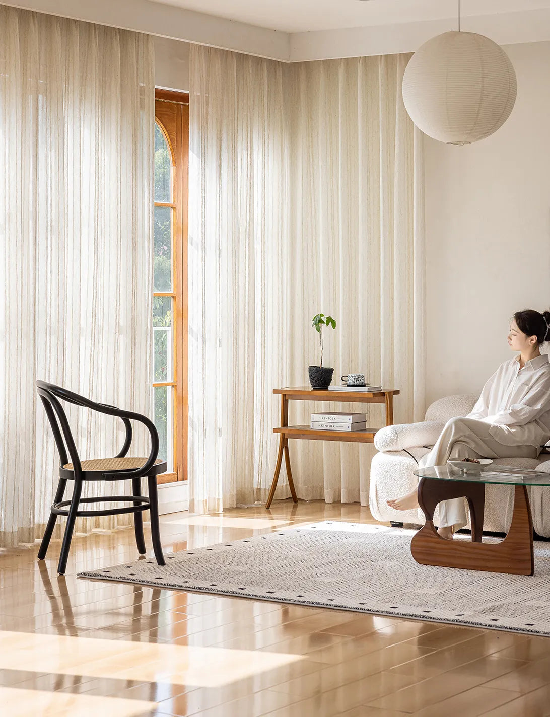 Amelia Solid Texture Cotton Curtains