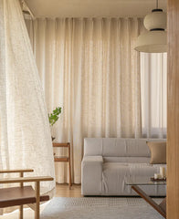 Amelia Solid Texture Cotton Curtains