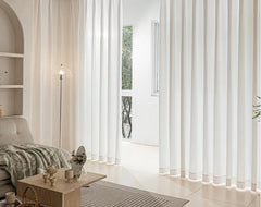 Flynn Airy Lightweight Sheer Curtain Pleated