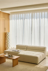 Flynn Airy Lightweight Sheer Curtain Pleated