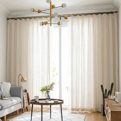 Flynn Airy Lightweight Sheer Curtain Pleated