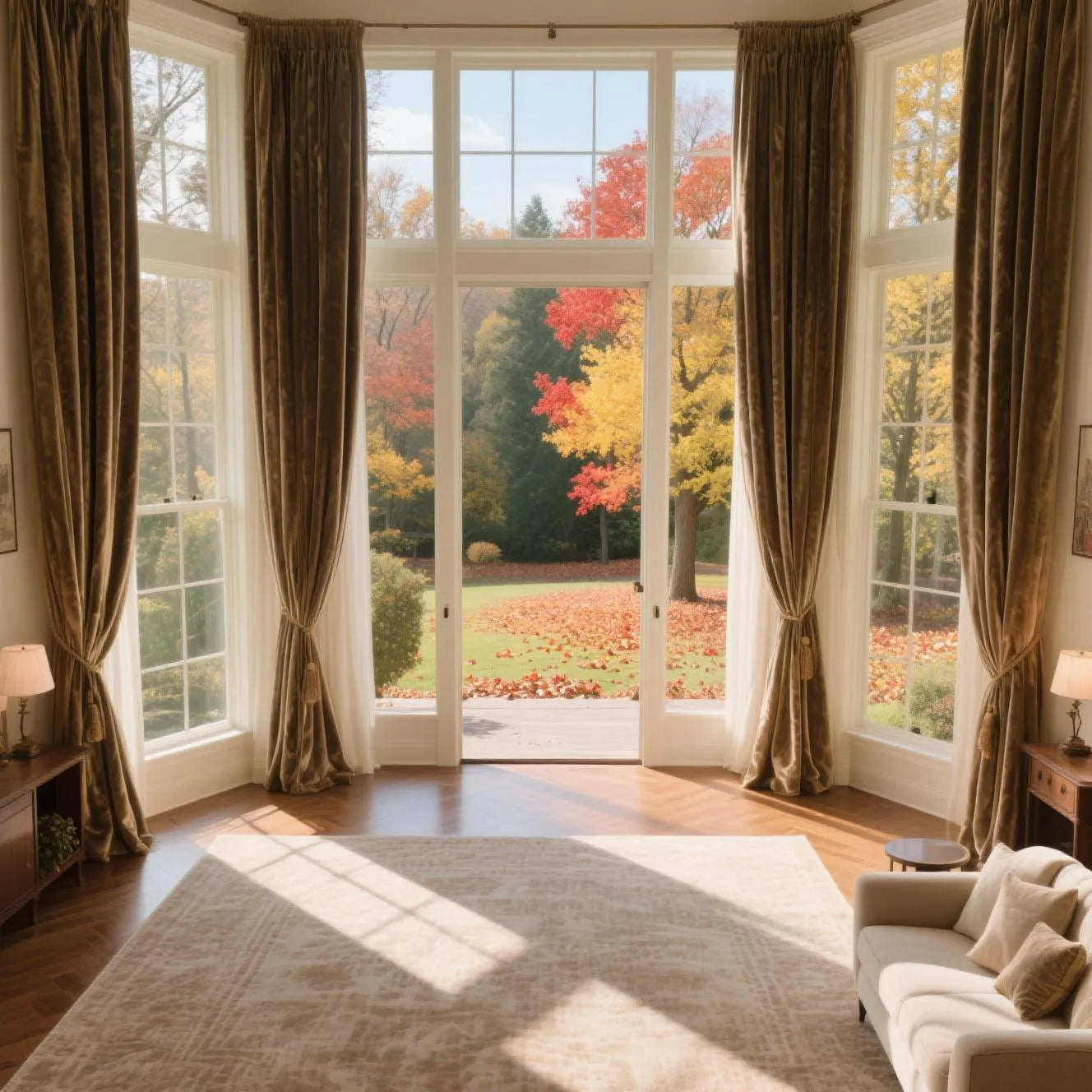 After installing the curtains